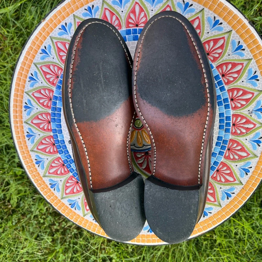 Vintage G. H. Bass Tassel Loafers Mens 9.5 B Burgundy Leather Dress Shoes USA
